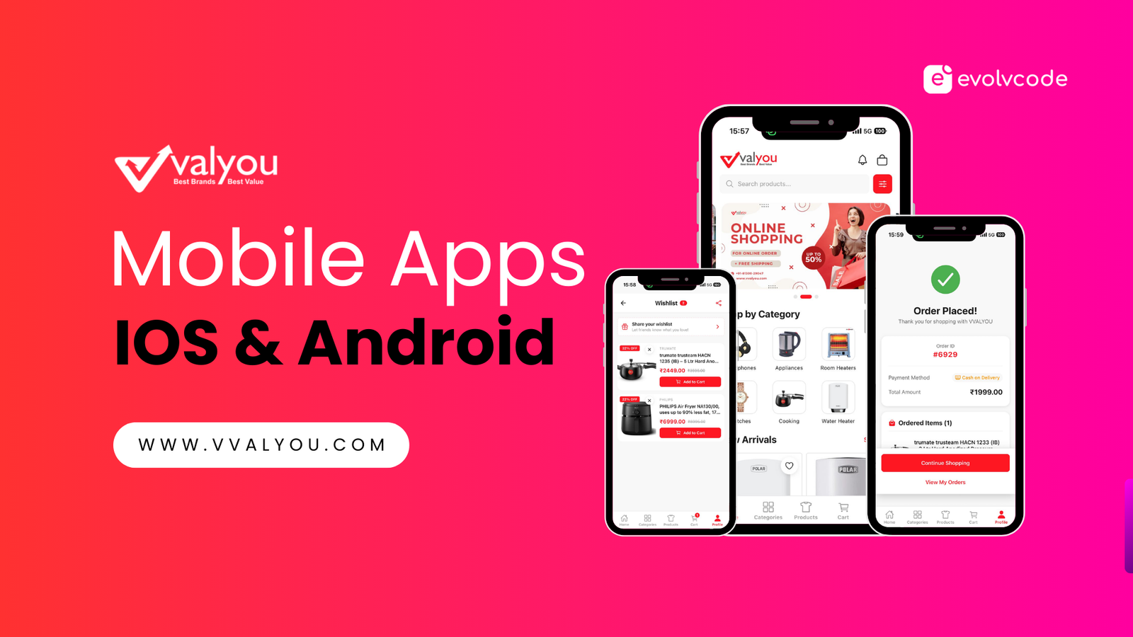 Ecommerce Mobile app - Shopify to mobile app | vvalyou
