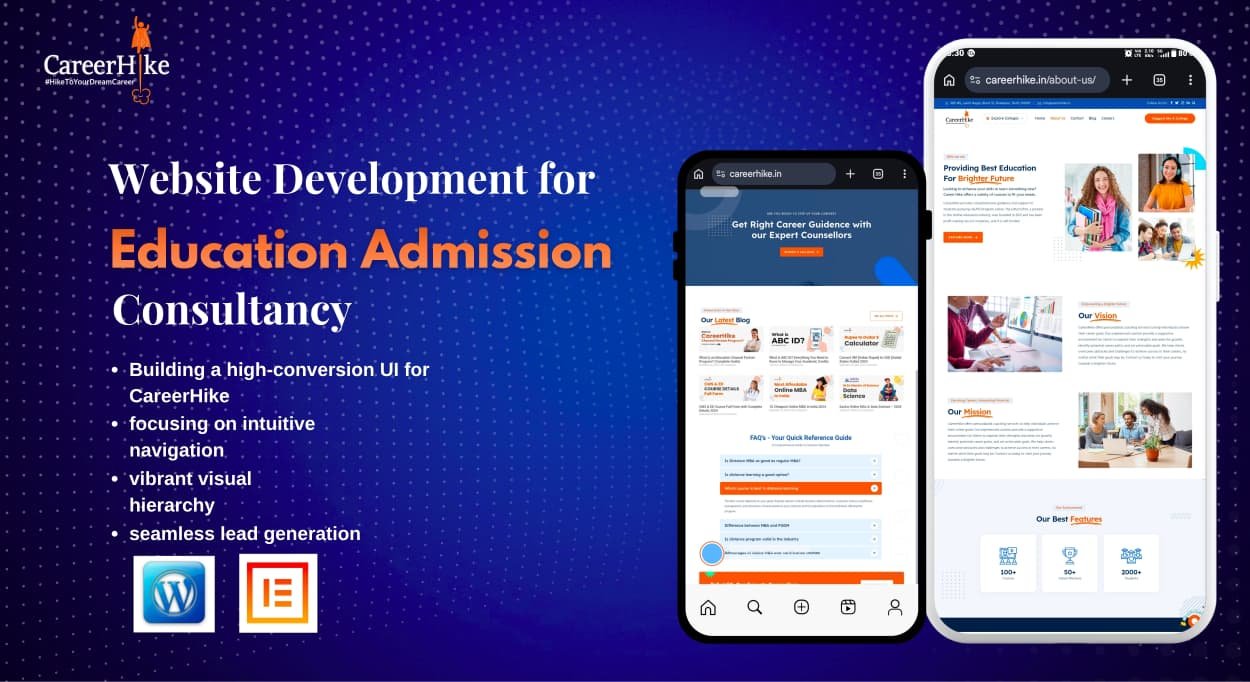 Career Hike | Complete Website Development for Education Admission Consultancy